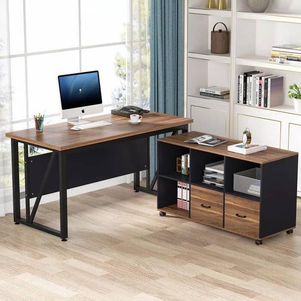 TEKAVO Front panel with side storage Engineered Wood Workstation