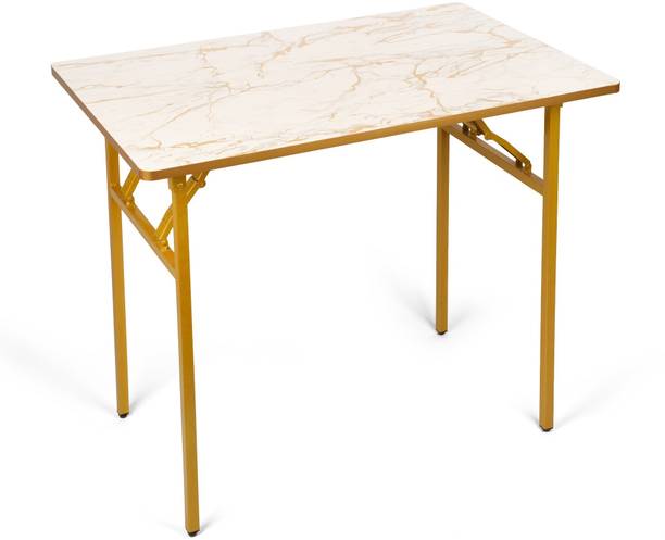 SHREE HARI QUALITY FIRST Multi-Purpose Foldable & Portable Wooden Laptop Table with Metallic Golden Leg Wood Portable Laptop Table