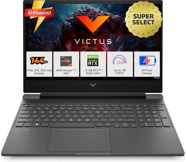 HP Victus AI AMD Ryzen 7 Octa Core 260 - (24 GB/1 TB SSD/Windows 11 Home/8 GB Graphics/NVIDIA GeForce RTX 5050) 15-fb3185AX Gaming Laptop