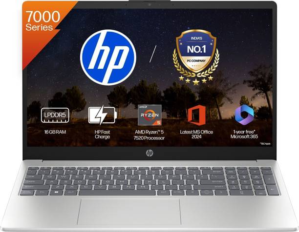 HP AMD Ryzen 5 Quad Core 7520U - (16 GB/512 GB SSD/Windows 11 Home) 15-fc0690AU Thin and Light Laptop