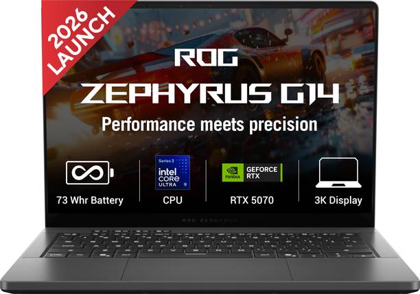 ASUS ROG Zephyrus G14 OLED (2026) Intel Core Ultra 9 386H - (32 GB/1 TB SSD/Windows 11 Home/8 GB Graphics/NVIDIA GeForce RTX 5070/120 Hz) GU405AP-SY041WS Gaming Laptop