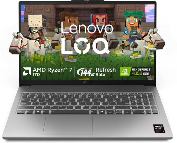 Lenovo LOQ Essential AMD Ryzen 7 Octa Core - (16 GB/512 GB SSD/Windows 11 Home/6 GB Graphics/NVIDIA GeForce RTX 4050) LOQ 15ARP10E Gaming Laptop