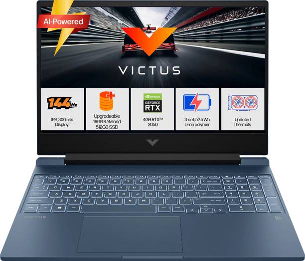 HP Victus AI 31 TOPS AMD Ryzen 5 Hexa Core 8645HS - (16 GB/512 GB SSD/Windows 11 Home/4 GB Graphics/NVIDIA GeForce RTX 2050/144 Hz) fb3003AX Gaming Laptop