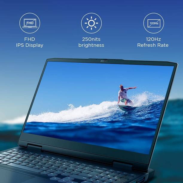 Lenovo AMD Ryzen 7 Octa Core – (16 GB/512 GB SSD/Windows 11 Home/4 GB Graphics/NVIDIA GeForce GTX GTX 3050) 15ARH7 Gaming Laptop  (15.6 inch, Onyx_grey, With MS Office)