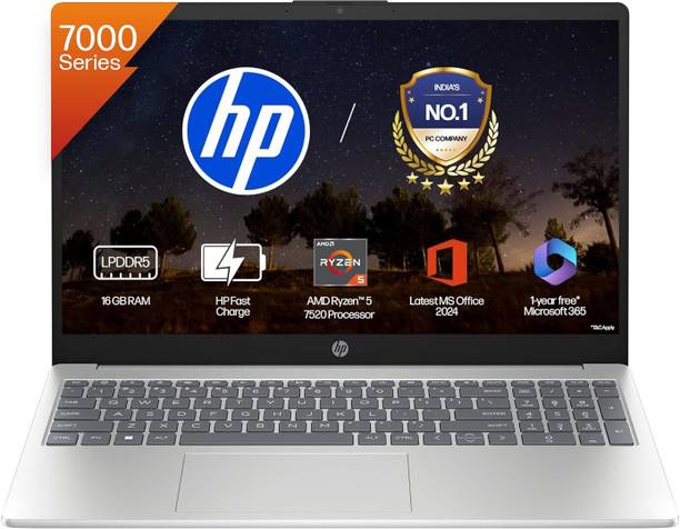 HP 15s AMD Ryzen 5 Quad Core 7520U - (16 GB/512 GB SSD/Windows 11 Home) 15-fc0030AU | 15-fc0690AU Thin and Light Laptop
