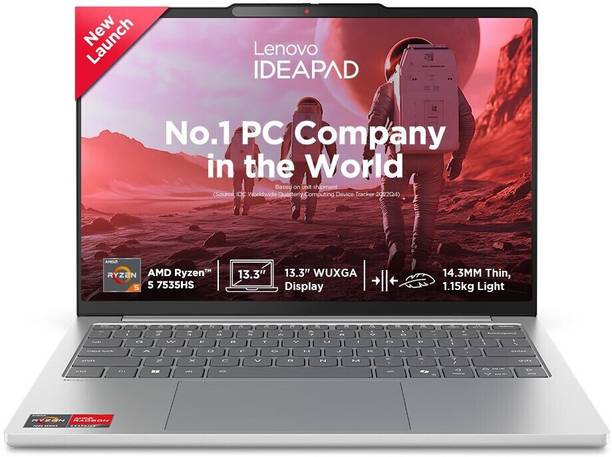 Lenovo IdeaPad Slim 5 WUXGA IPS AMD Ryzen 5 Hexa Core 7535HS - (16 GB/512 GB SSD/Windows 11 Home) 13ARP10 Thin and Light Laptop