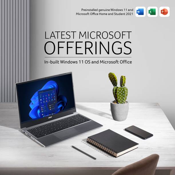 Acer Aspire Lite Intel Core i7 11th Gen 1165G7 – (16 GB/512 GB SSD/Windows 11 Home) AL15-51 Thin and Light Laptop  (15.6 inch, Steel Grey, 1.59 Kg, With MS Office)