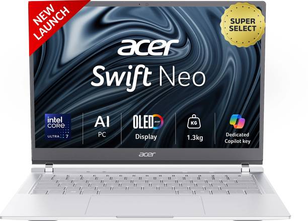 Acer Swift Neo with Backlit Keyboard, Intel Core Ultra 7 155U - (16 GB/512 GB SSD/Windows 11 Home) SFN14-54H Thin and Light Laptop