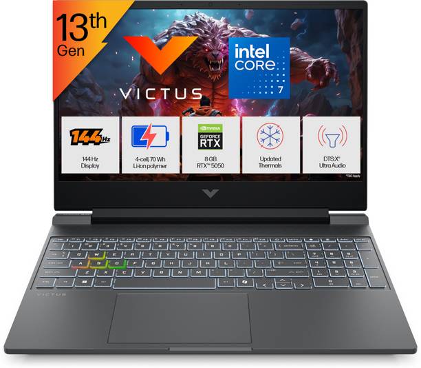 HP Victus (i7 14th Gen) Intel Core 7 240H - (24 GB/1 TB SSD/Windows 11 Home/8 GB Graphics/NVIDIA GeForce RTX 5050) 15-fa2409TX Gaming Laptop