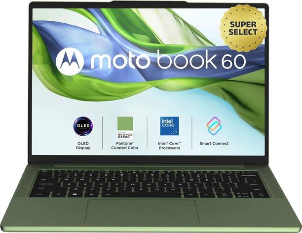 MOTOROLA Motobook 60 Full Metal OLED (i7 14th Gen) Intel Core 7 (Series 2) 240H - (16 GB/512 GB SSD/Windows 11 Home) 14IRH10R Thin and Light Laptop