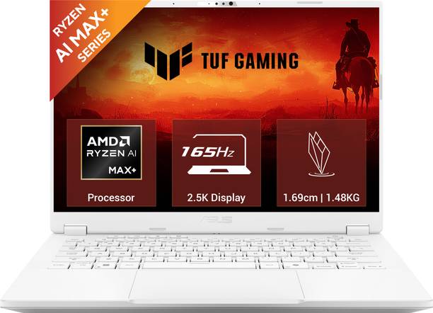 ASUS TUF Gaming A14 (2026) with Office 2024 + M365 Basic, AI PC NPU upto 50TOPS AMD Ryzen AI Max+ - (32 GB/1 TB SSD/Windows 11 Home/AMD Radeon 8060S/165 Hz) FA401EA-RG019WS Gaming Laptop