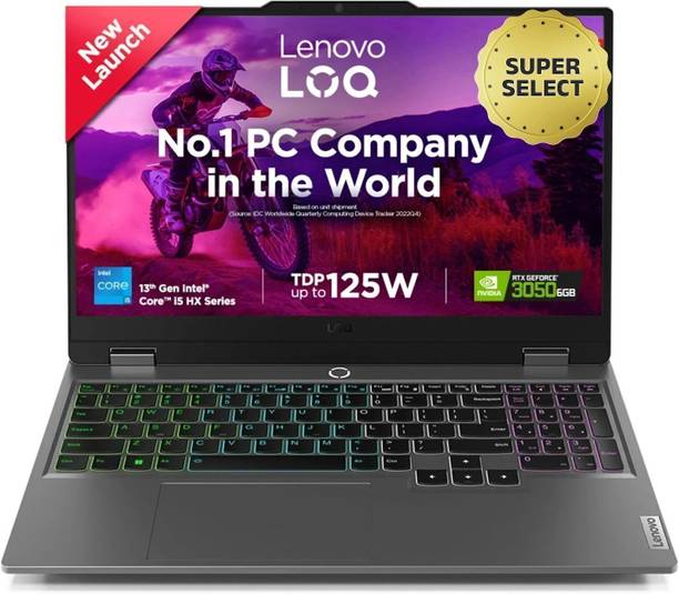 Lenovo LOQ Intel Core i5 13th Gen 13450HX - (16 GB/512 GB SSD/Windows 11 Home/6 GB Graphics/NVIDIA GeForce RTX 3050/144 Hz/95 W) LOQ 15IRX9D2 / 15IRX9 Gaming Laptop