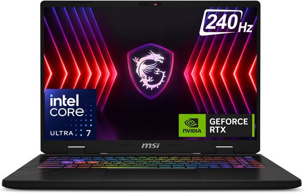 MSI Crosshair 16 HX AI Intel Core Ultra 7 255HX - (16 GB/1 TB SSD/Windows 11 Home/8 GB Graphics/NVIDIA GeForce RTX 5070/240 Hz/115 W) Crosshair 16 HX AI D2XWGKG Gaming Laptop