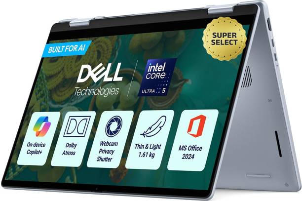 DELL 14 Next Gen AI PC Backlit Keyboard, Fingerprint reader Intel Core Ultra 5 226V - (16 GB/512 GB SSD/Windows 11 Home) DB14250 / 14 Plus 2 in 1 DB04250 Thin and Light Laptop