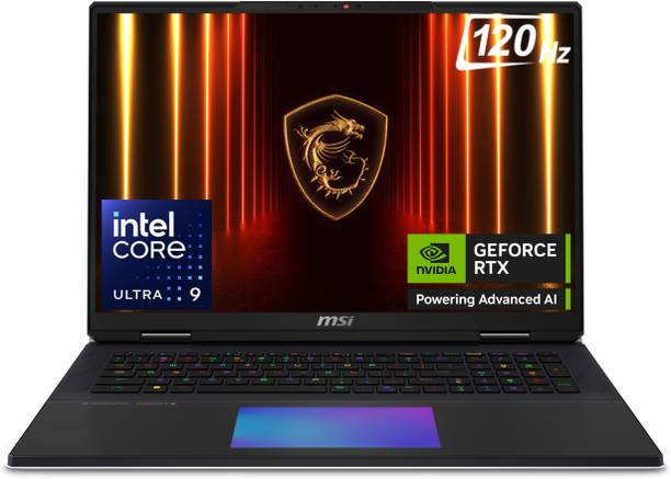 MSI Titan 18 HX AI Intel Core Ultra 9 285HX - (64 GB/6 TB SSD/Windows 11 Home/24 GB Graphics/NVIDIA GeForce RTX 5090) Titan 18 HX AI A2XWJG-486IN Gaming Laptop