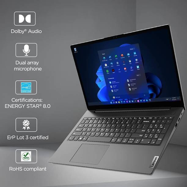 Lenovo AMD Ryzen 5 Hexa Core 5500U – (8 GB/512 GB SSD/Windows 11 Home) V15 Thin and Light Laptop