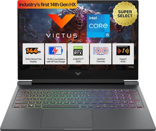 HP Victus Intel Core i5 14th Gen 14450HX - (16 GB/512 GB SSD/Windows 11 Home/6 GB Graphics/NVIDIA GeForce RTX 3050/144 Hz) 16-r1703TX / 16-r1705TX Gaming Laptop