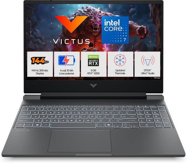 HP Victus Intel Core 7 230H - (16 GB/512 GB SSD/Windows 11 Home/6 GB Graphics/NVIDIA GeForce RTX 3050) 15-fa3006TX Gaming Laptop