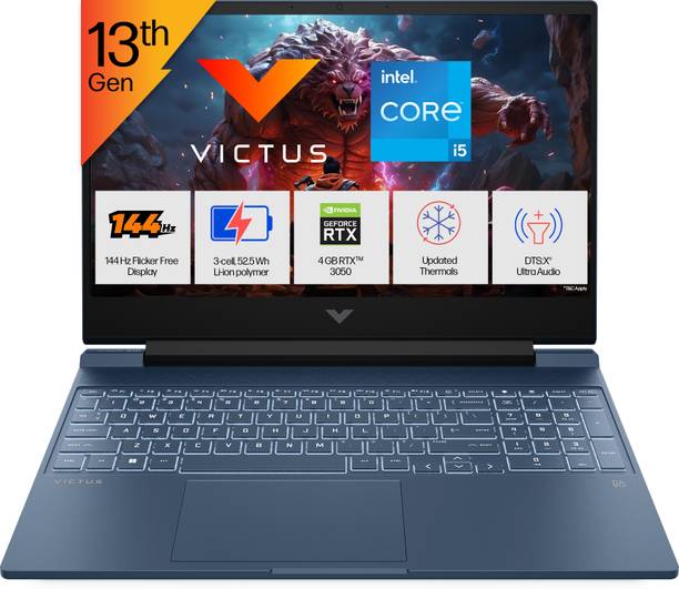 HP Victus Intel Core i5 13th Gen 13420H - (16 GB/512 GB SSD/Windows 11 Home/4 GB Graphics/NVIDIA GeForce RTX 3050) 15-fa2191TX Gaming Laptop