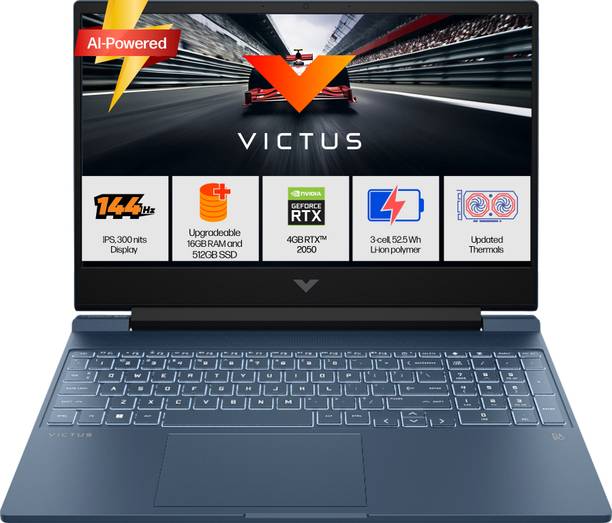 HP Victus AI 31 TOPS AMD Ryzen 5 Hexa Core 8645HS - (16 GB/512 GB SSD/Windows 11 Home/4 GB Graphics/NVIDIA GeForce RTX 2050/144 Hz) fb3003AX Gaming Laptop
