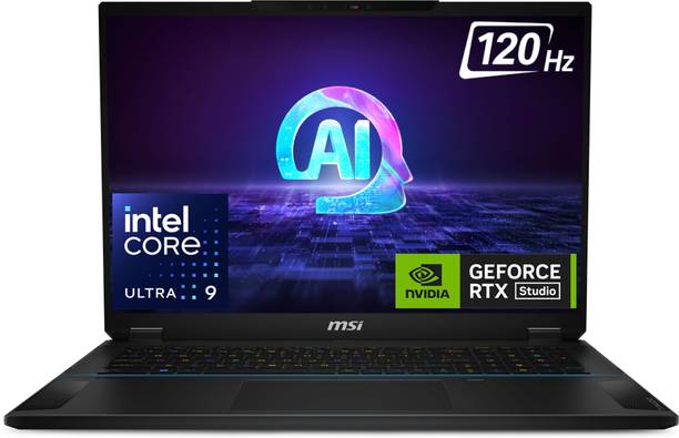 MSI Stealth 18 Studio AI PC Intel Core Ultra 9 1st Gen 185H - (32 GB/2 TB SSD/Windows 11 Home/12 GB Graphics/NVIDIA GeForce RTX 4080) Stealth 18 AI Studio A1VHG-023IN Gaming Laptop