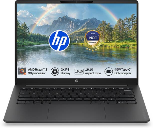 HP Omnibook 3 with MS Office 2024 AMD Ryzen 3 Quad Core 30 - (8 GB/512 GB SSD/Windows 11 Home) 14-hy0030AU Laptop