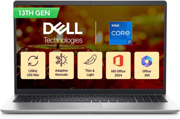 DELL Inspiron 15 MSO'24 with Backlit KB Intel Core i7 13th Gen 1355U - (16 GB/512 GB SSD/Windows 11 Home) 3530 Thin and Light Laptop