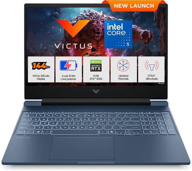HP Victus (i5 14th Gen) Intel Core 5 210 H - (16 GB/512 GB SSD/Windows 11 Home/6 GB Graphics/NVIDIA GeForce RTX 4050) 15-fa2203TX Gaming Laptop
