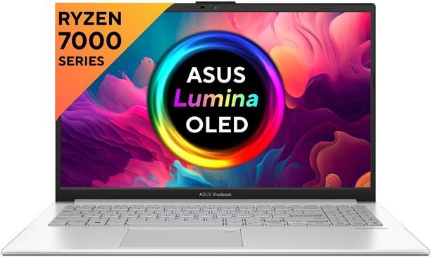 ASUS Vivobook Go 15 OLED, with Backlit Keyboard, AMD Ryzen 5 Quad Core 7520U - (8 GB/512 GB SSD/Windows 11 Home) E1504FA-LK521WS Thin and Light Laptop