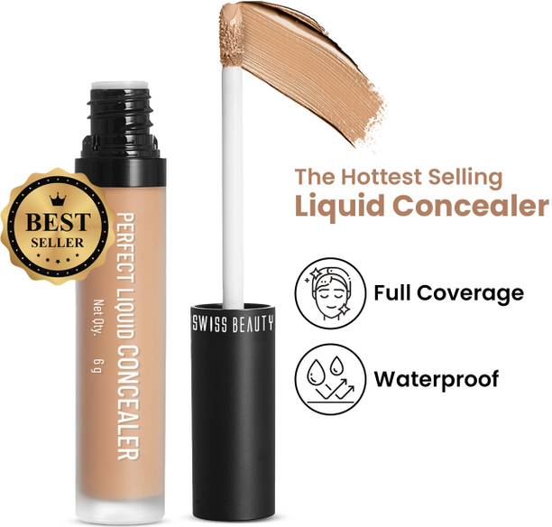 SWISS BEAUTY Liquid Lightweight Concealer | Full Coverage | Easy Blend | Matte Finish Concealer
