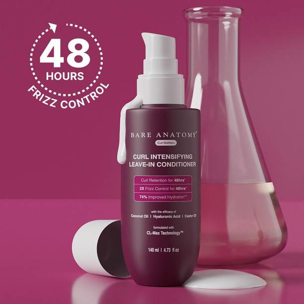 BARE ANATOMY Curl Intensifying Leave In Conditioner Cream | Deeply Conditions Hair
