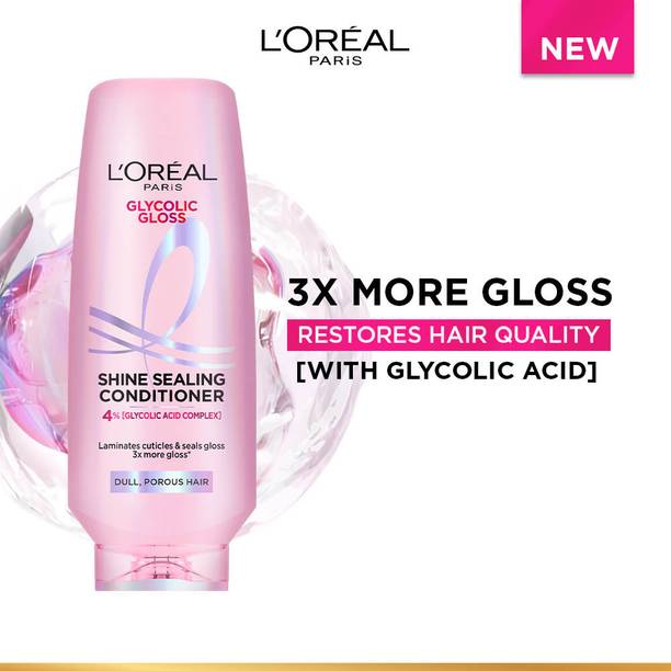 L'Oréal Paris Glycolic Gloss Conditioner, with Glycolic Acid, for Dull Hair, Seals 3x Gloss