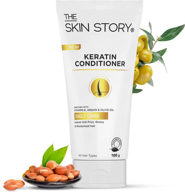 The Skin Story Keratin Smooth Conditioner, Soft & Silky Hair, Instant Anti Frizz Damage Repair