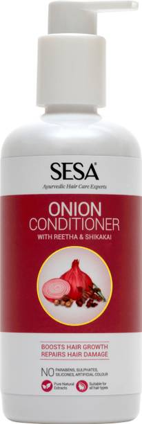 सेसा Onion Conditioner with Reetha & Shikakai, with Pure Ayurvedic Herbal Extracts, No Parabens, No Sulphates, No Silicones, No Artificial Colour