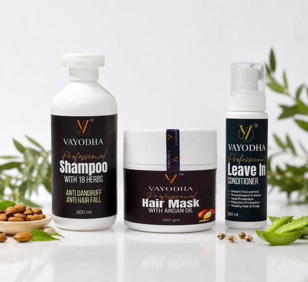 Vayodha Hair Care Combo-Shampoo(300 ml)+Oil Hair Mask(100 g)+Conditioner(100 ml)-191