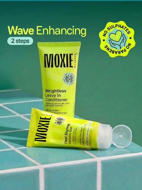 MOXIE BEAUTY Wavy Vibe Setter Travel Duo | Leave in Conditioner + Serum Gel | For Frizzy Hair