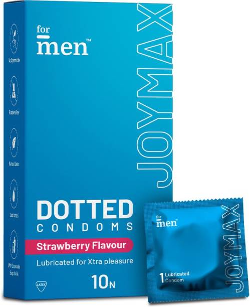 Formen Dotted Condoms For Men|10- Count With Strawberry Flavor Condom