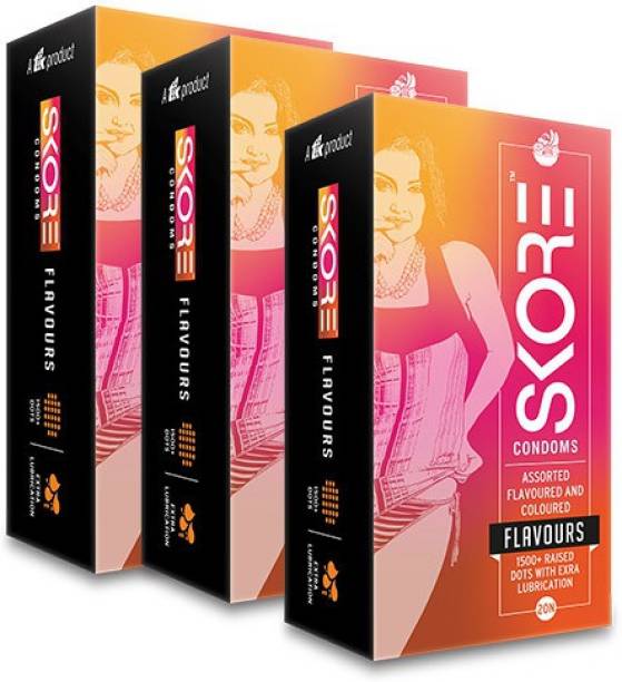 SKORE Flavours Condom 20 Pack Of 3 Condom