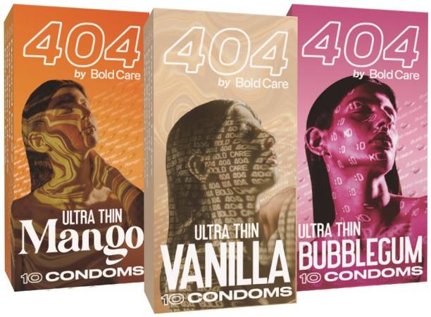 Bold Care flavored condoms for men - Bubblegum Condoms, Mango Condoms, Vanilla Condom