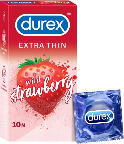DUREX Extra Thin Wild Strawberry Flavored Condom