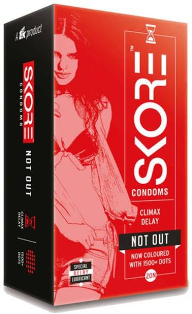 SKORE Climax Delay Raised Dots Condom Pack of 20 (Not Out) Condom