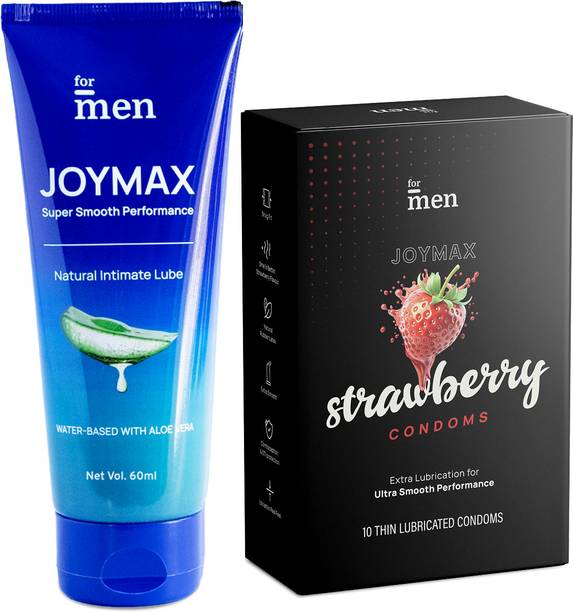 Formen Joymax Water Based Premium Intimate Lube Gel & Strawberry Flavour Condom