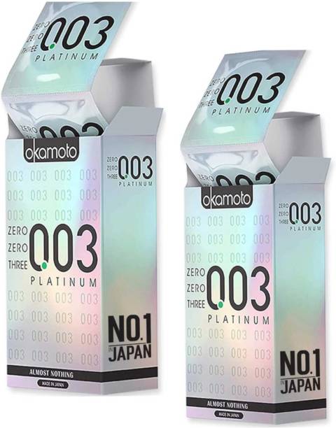 okamoto 0.03 Platinum | Ultra Thin Condoms For Men | Thinnest Premium Japanese Condoms Condom