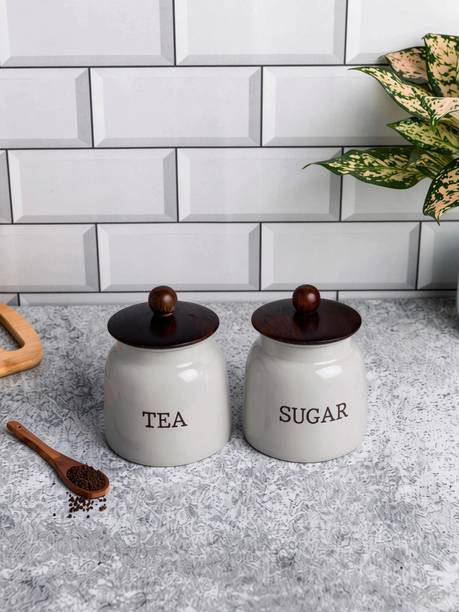 Metallure Iron Tea Coffee & Sugar Container - 800 ml