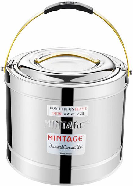Mintage Stainless Steel Hot Pot 7.5 Liters | Serving Pot for Better Serve Thermoware Casserole