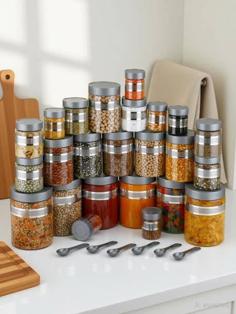 prayati Plastic Grocery Container  - 1200 ml, 650 ml, 350 ml, 250 ml
