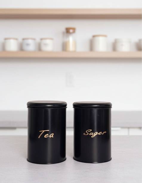 AF HANDICRAFTS Iron Tea Coffee & Sugar Container - 900...