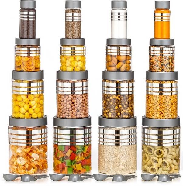 Neki Plastic Grocery Container - 1200 ml, 650 ml, 350 ml, 110 ml