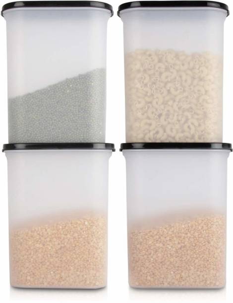 OMORTEX Airtight Oval Container For Daal l Pluses l Snacks l Grocery Storage (Pack Of 4)  - 2500 ml प्लास्टिक यूटीलिटी कंटेनर