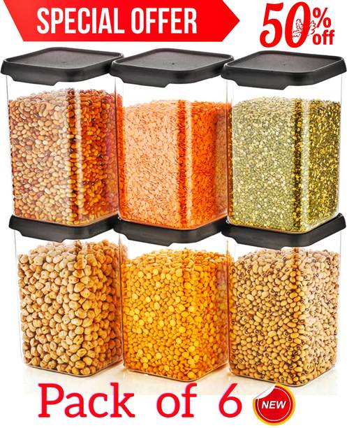 Womens 1st Choice Unbreakable Premium Quality Air Tight Modular Kitchen Plastic Storage Containers Combo Set Multicolor  - 1100 ml